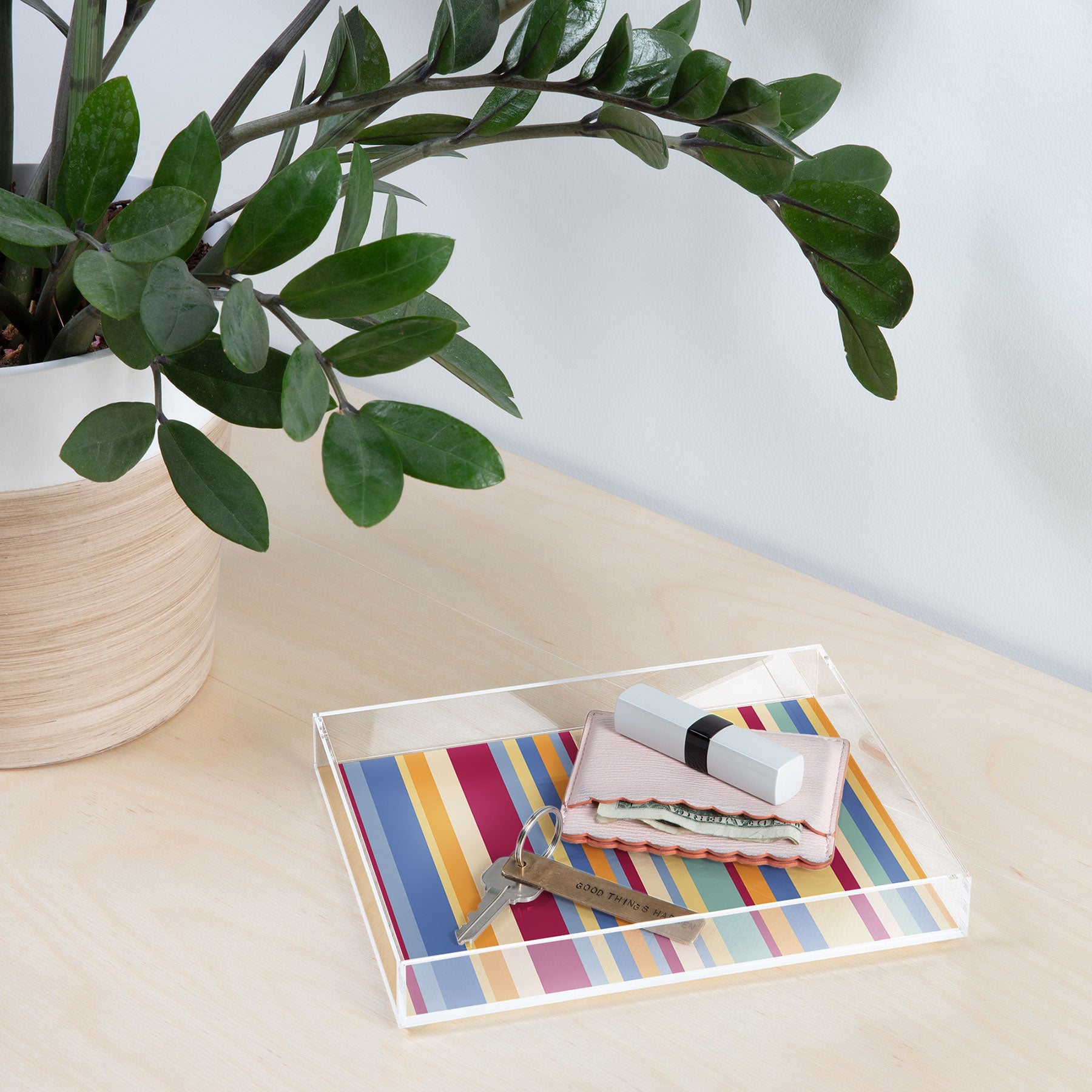 Colour Poems Classic Retro Stripes I Acrylic Tray