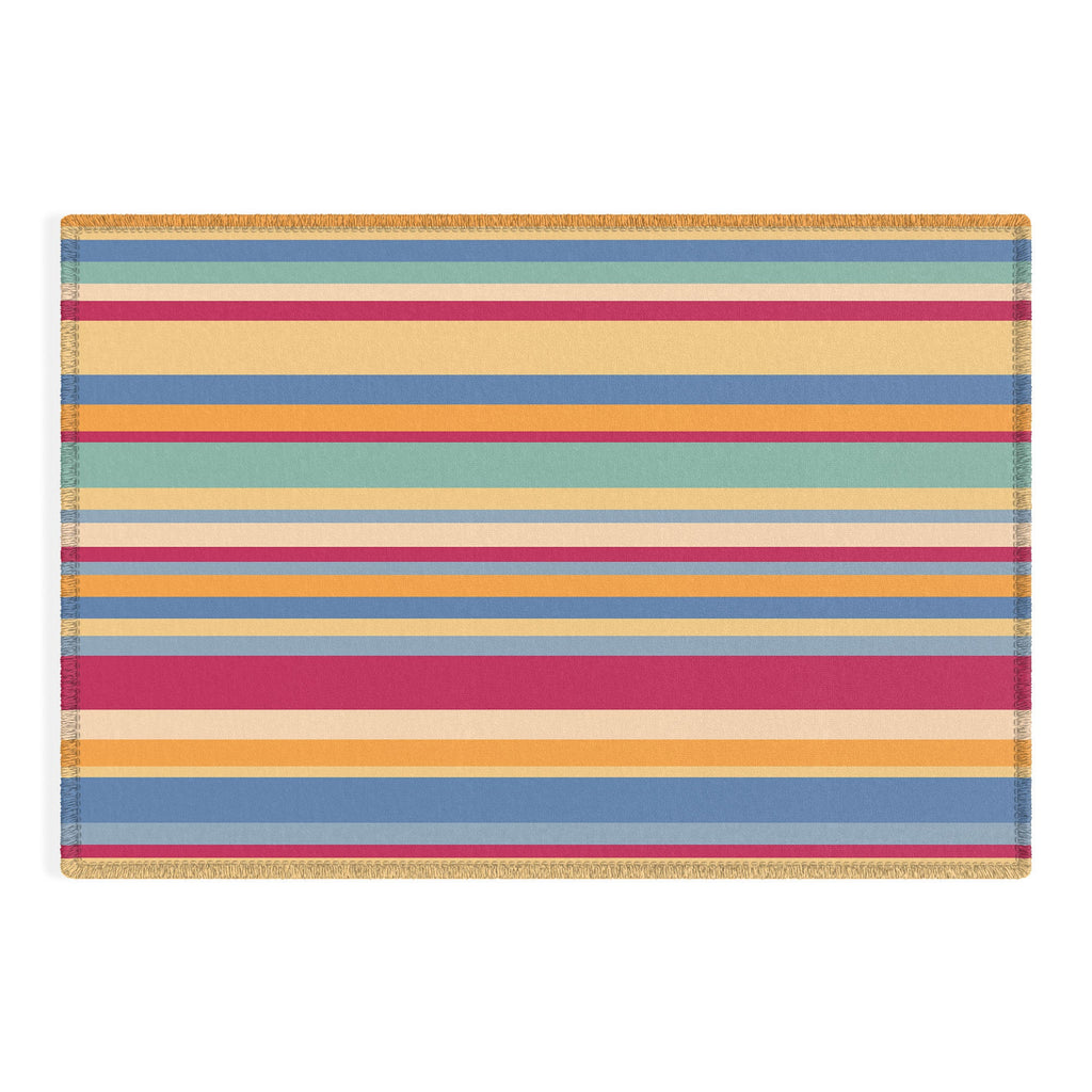 Colour Poems Classic Retro Stripes I Outdoor Rug