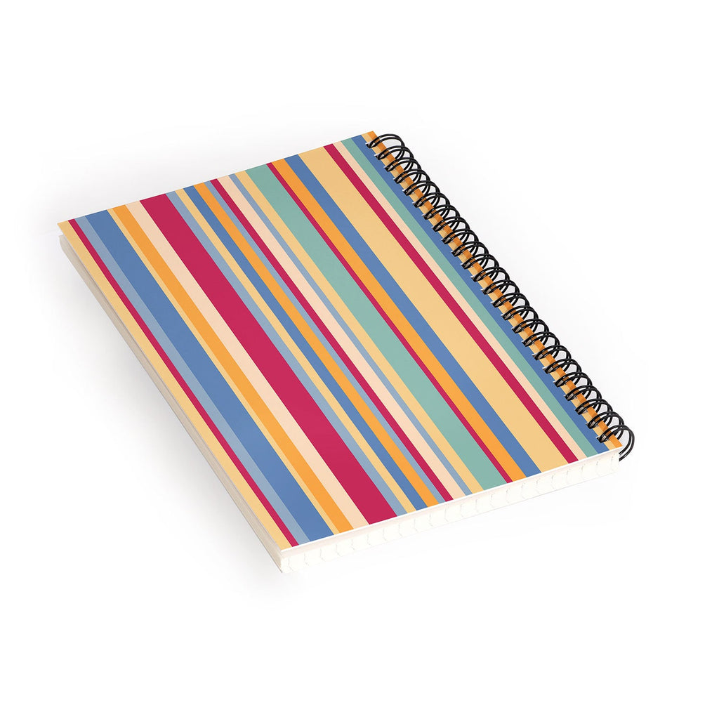 Colour Poems Classic Retro Stripes I Spiral Notebook
