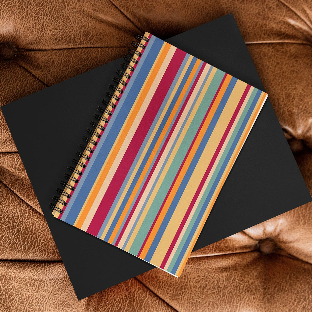 Colour Poems Classic Retro Stripes I Spiral Notebook