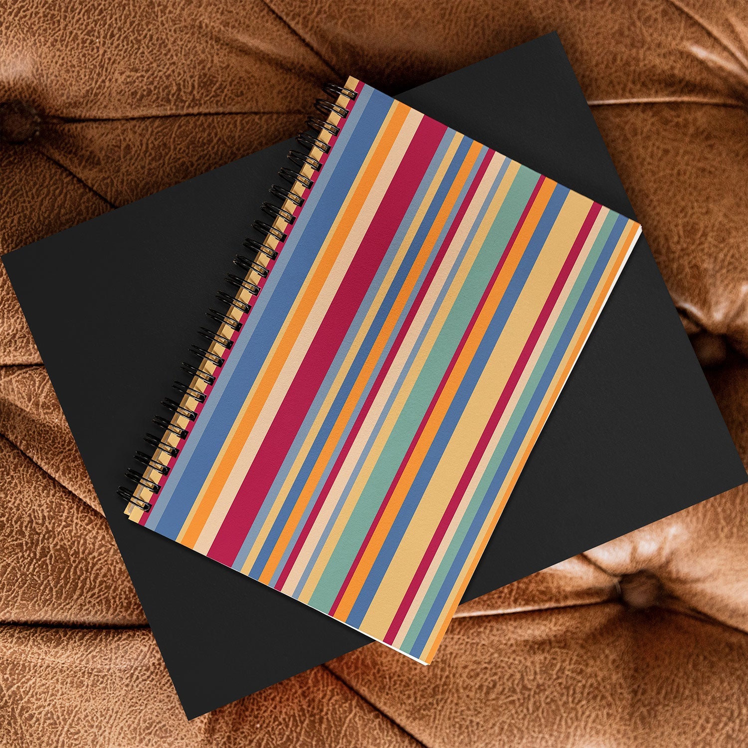 Colour Poems Classic Retro Stripes I Spiral Notebook