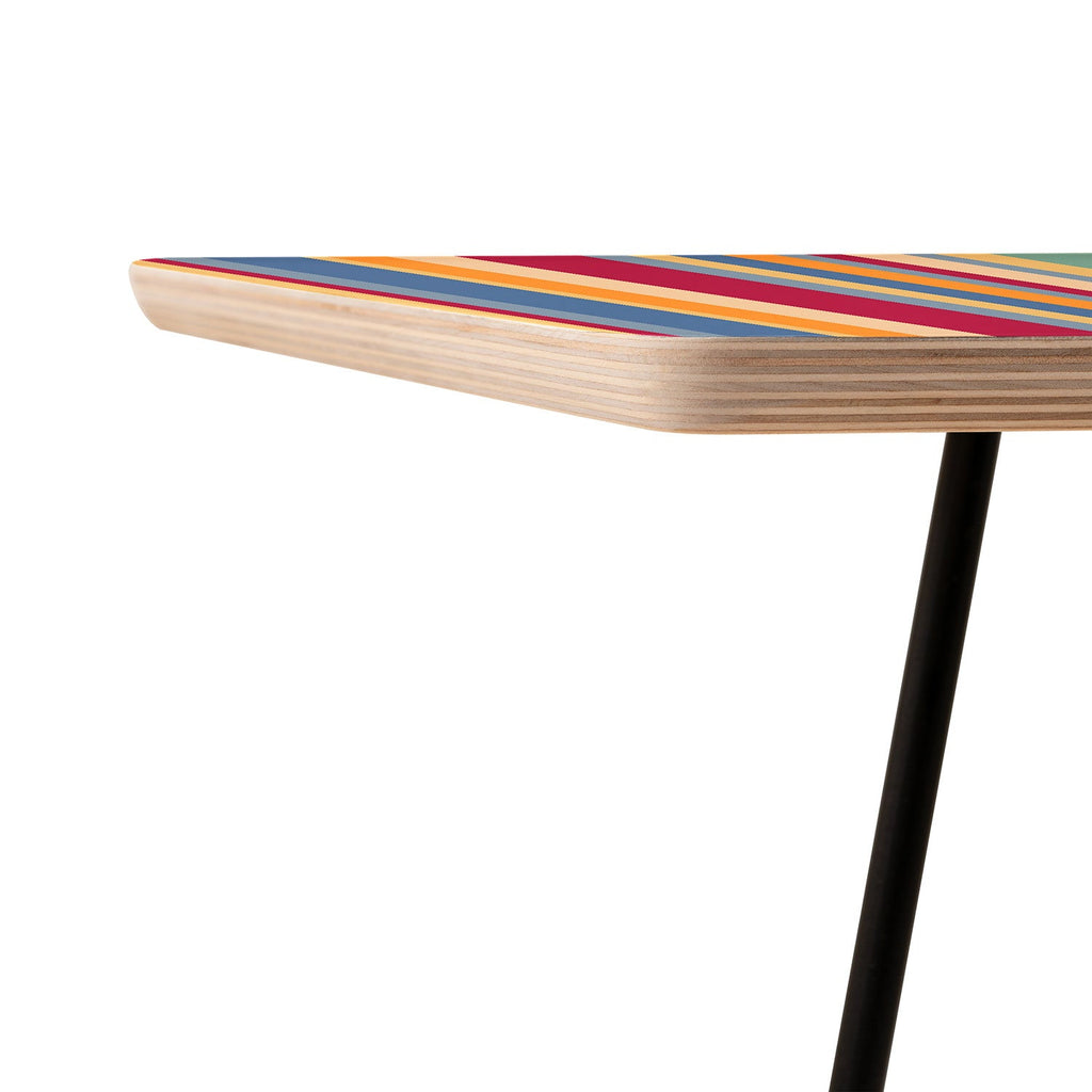Colour Poems Classic Retro Stripes I Side Table