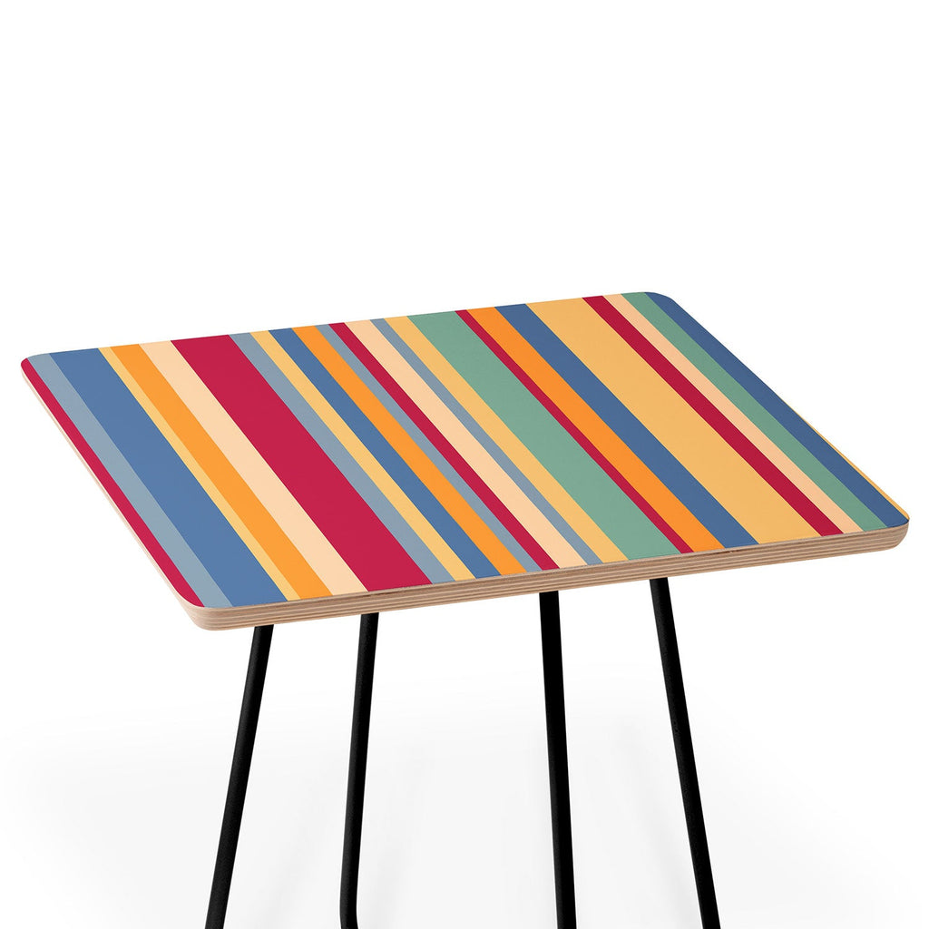 Colour Poems Classic Retro Stripes I Side Table