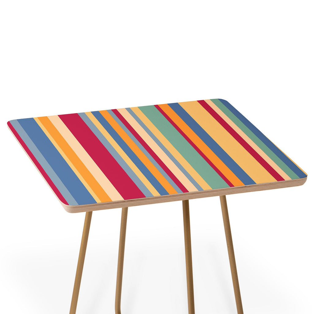 Colour Poems Classic Retro Stripes I Side Table