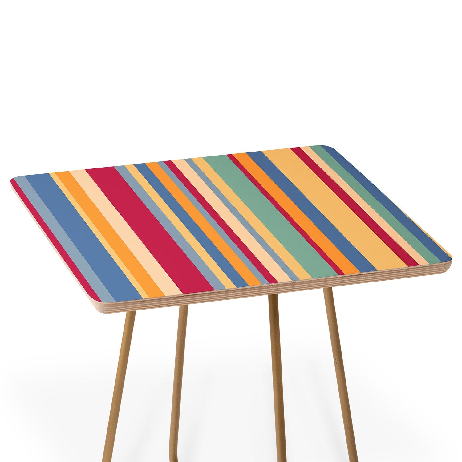 Colour Poems Classic Retro Stripes I Side Table