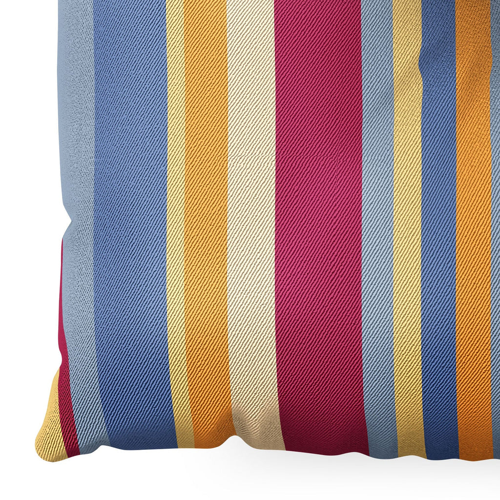 Colour Poems Classic Retro Stripes I Floor Pillow Square