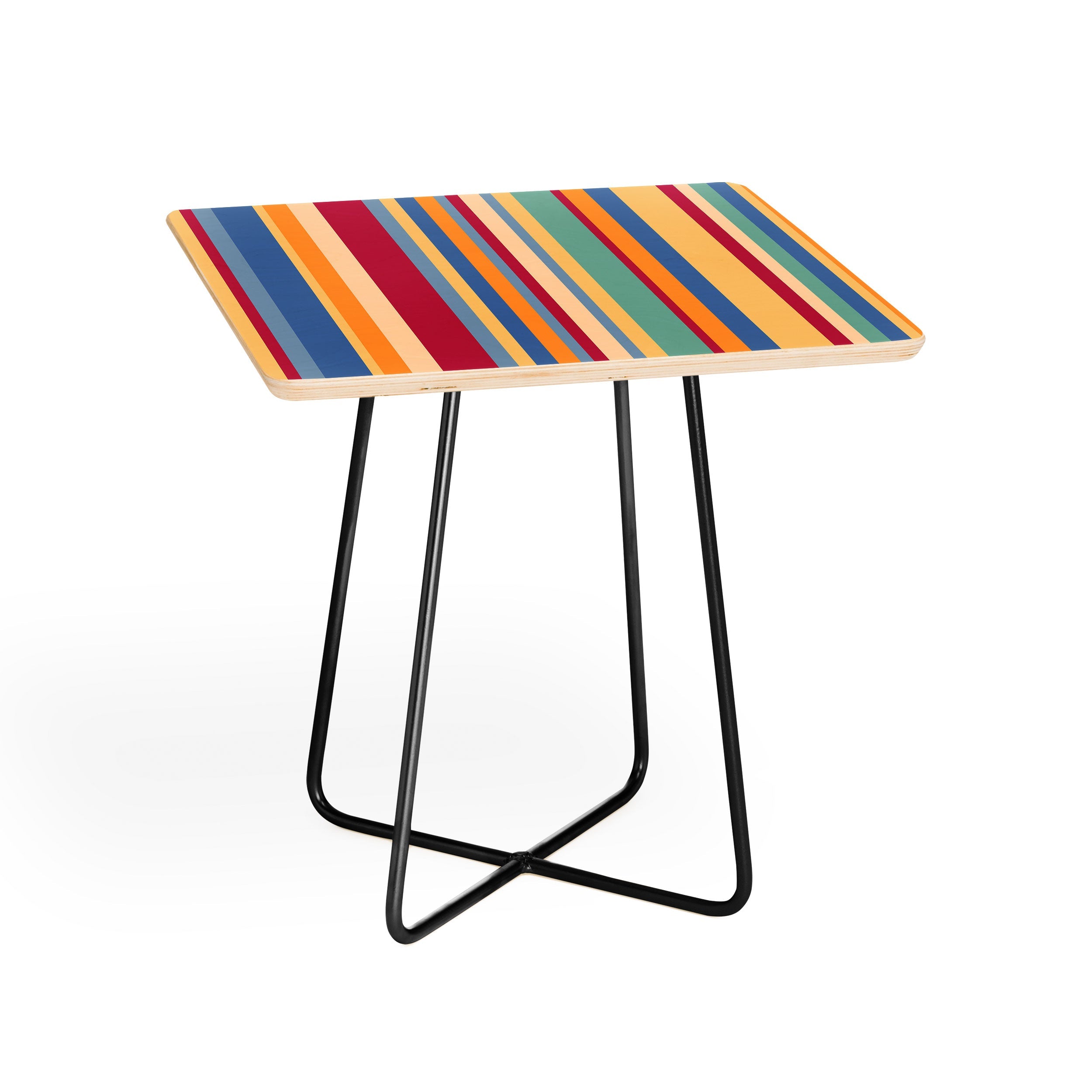Colour Poems Classic Retro Stripes I Side Table