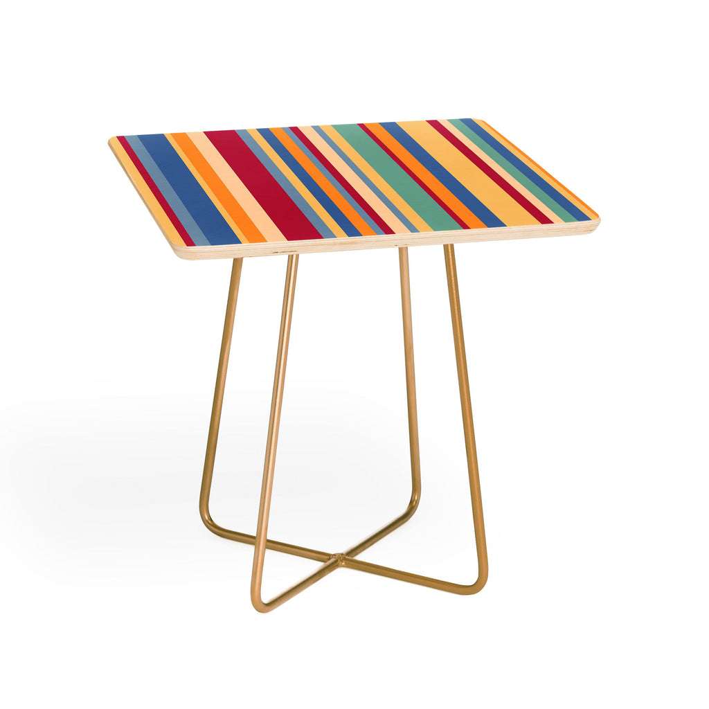 Colour Poems Classic Retro Stripes I Side Table