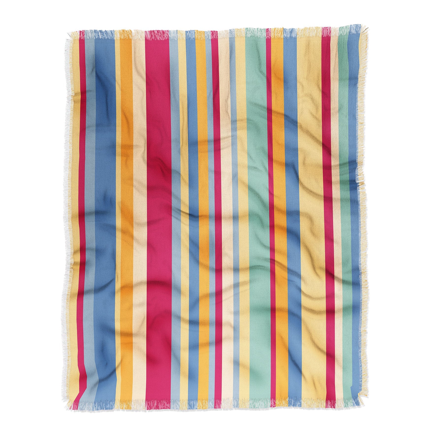 Colour Poems Classic Retro Stripes I Throw Blanket