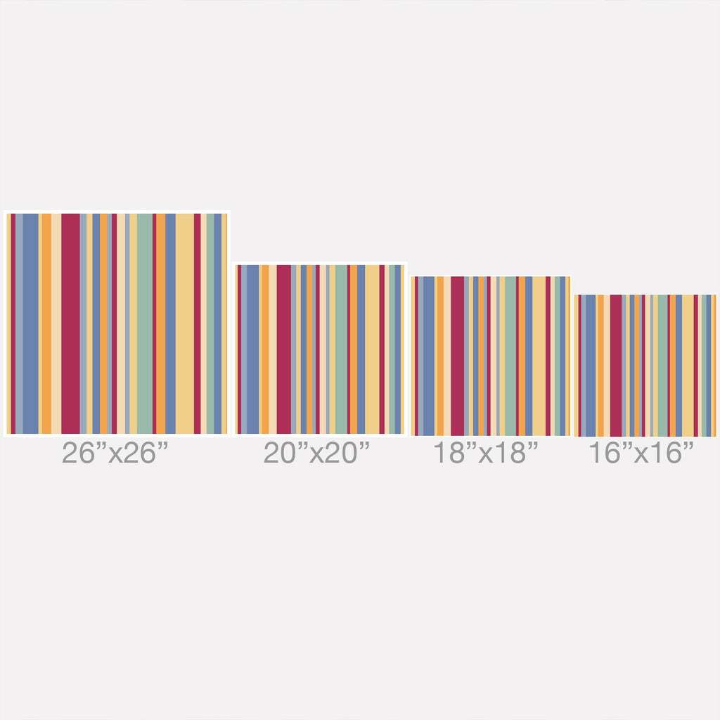 Colour Poems Classic Retro Stripes I Throw Pillow