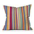 Colour Poems Classic Retro Stripes I Throw Pillow