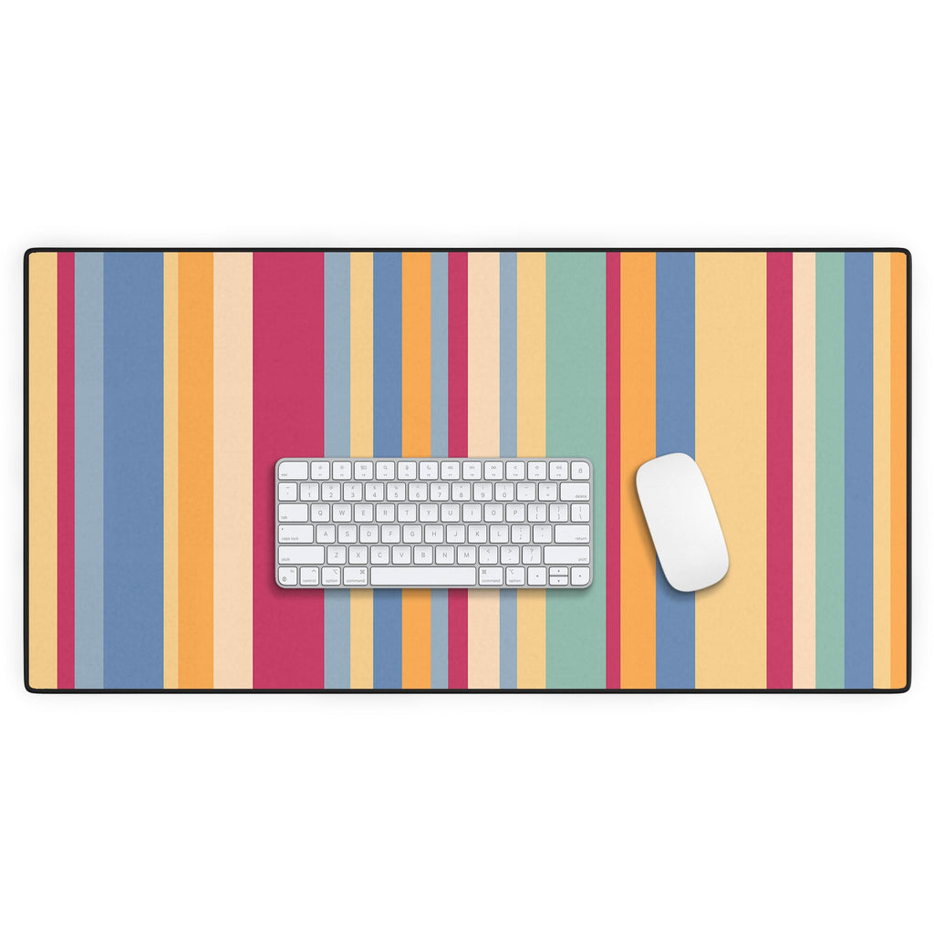 Colour Poems Classic Retro Stripes I Desk Mat