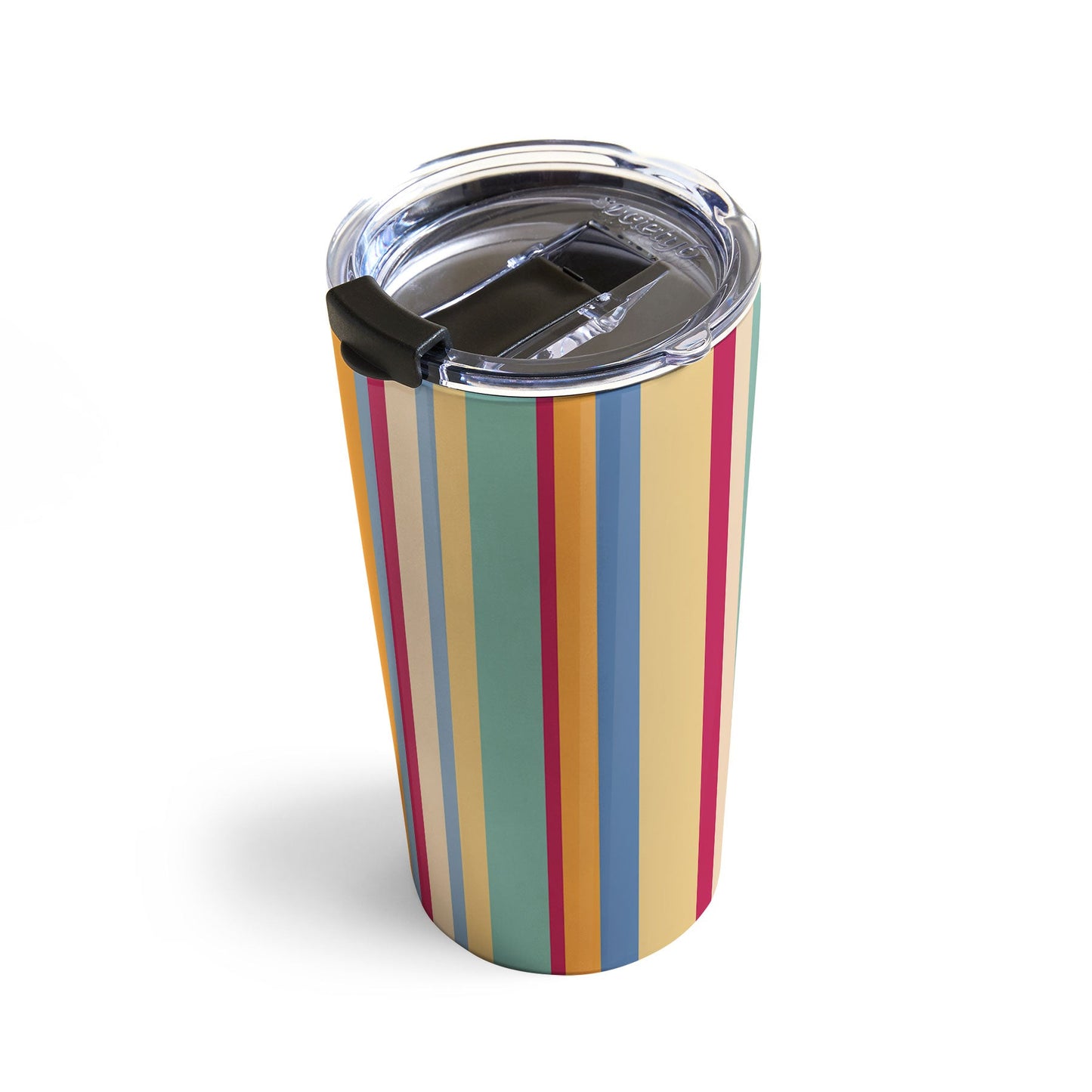 Colour Poems Classic Retro Stripes I Travel Mug