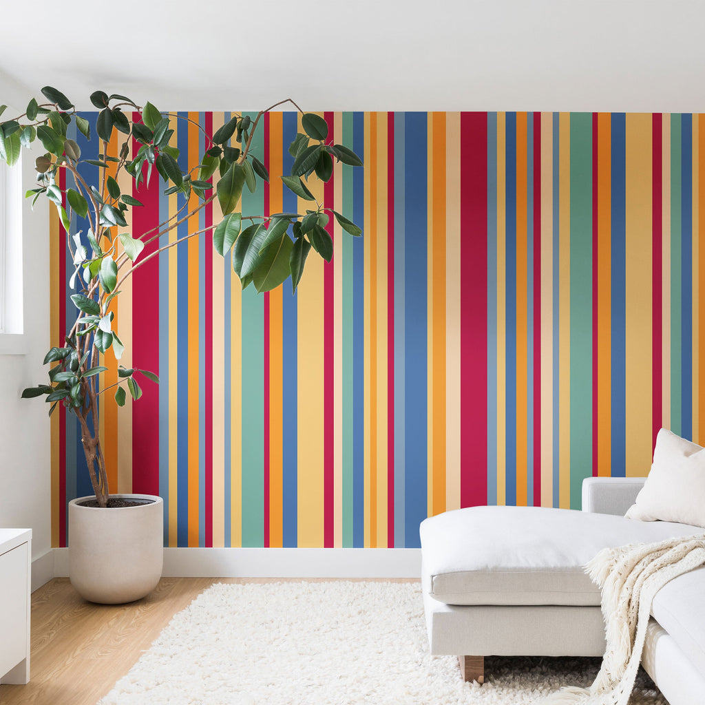 Colour Poems Classic Retro Stripes I Wall Mural