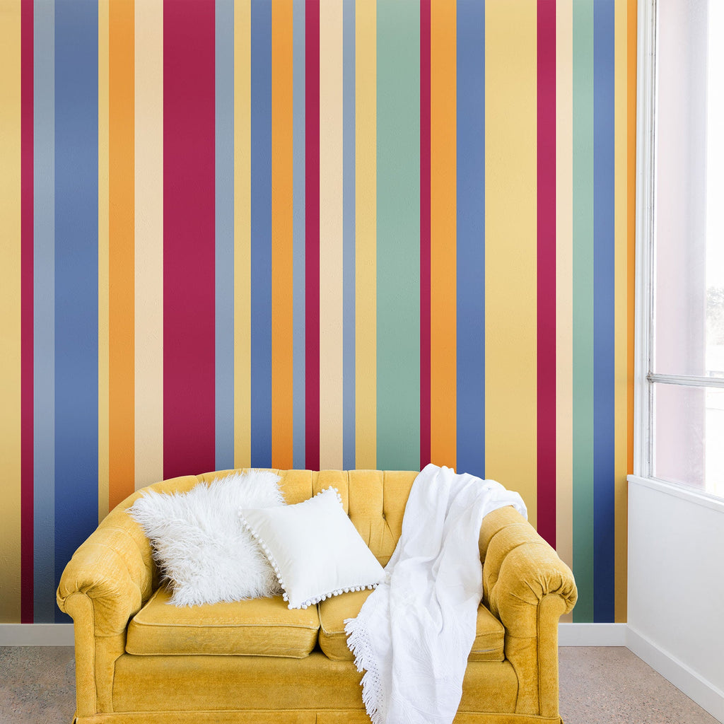 Colour Poems Classic Retro Stripes I Wall Mural