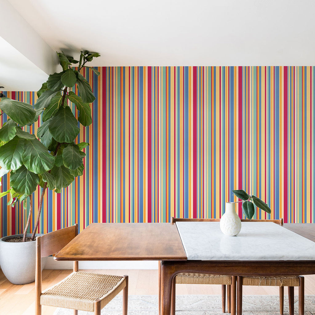 Colour Poems Classic Retro Stripes I Wallpaper