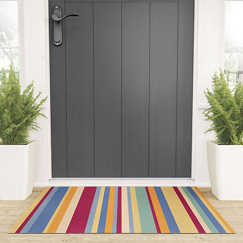 Colour Poems Classic Retro Stripes I Welcome Mat