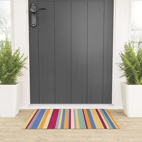 Colour Poems Classic Retro Stripes I Welcome Mat