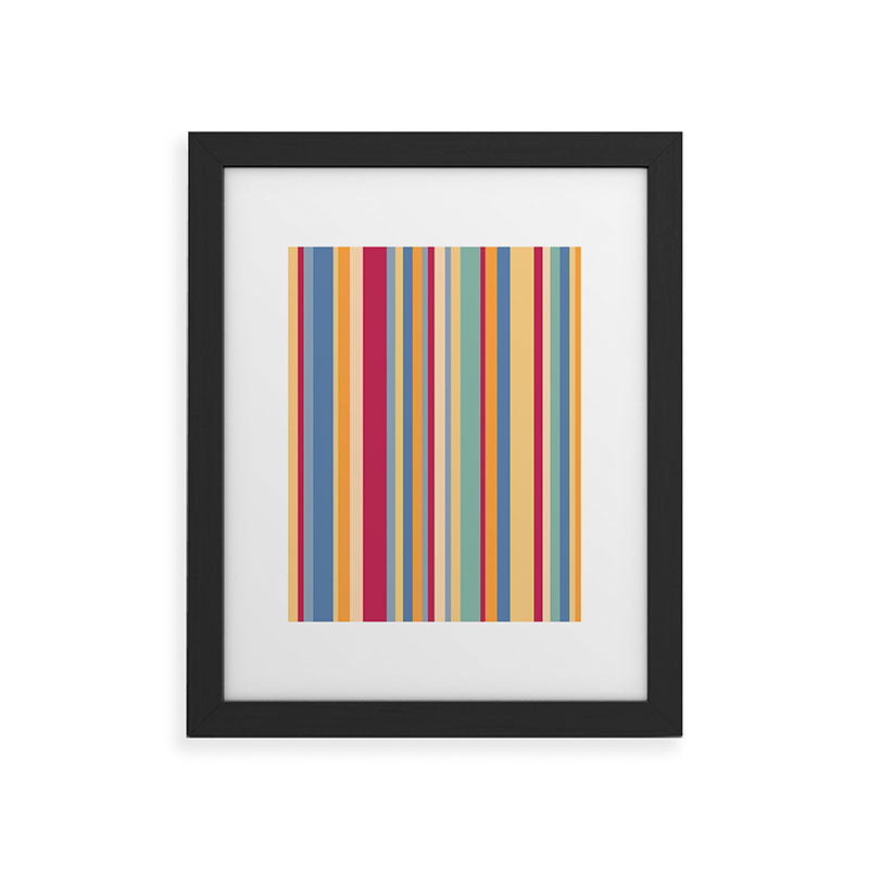 Colour Poems Classic Retro Stripes I Framed Art Print