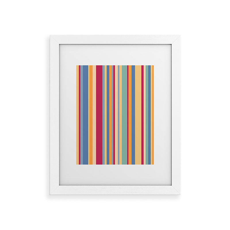 Colour Poems Classic Retro Stripes I Framed Art Print