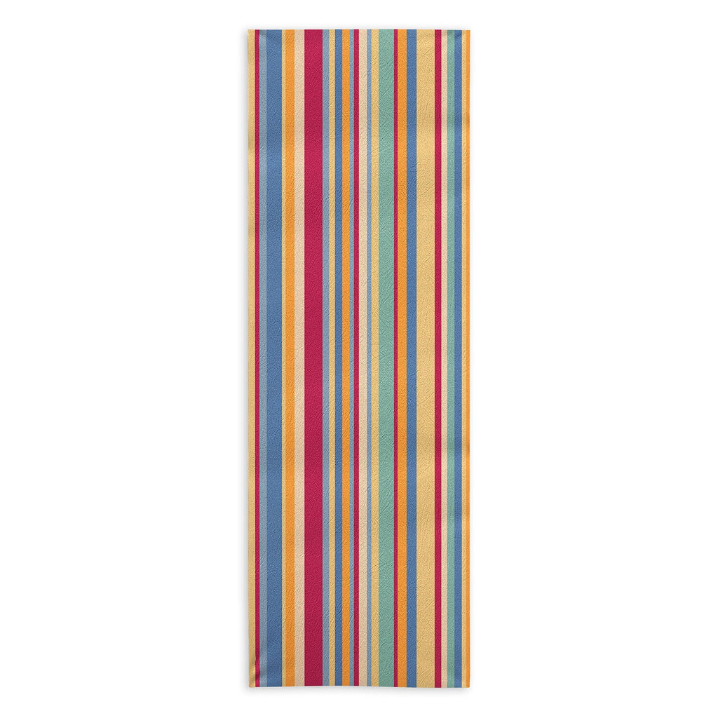 Colour Poems Classic Retro Stripes I Yoga Towel