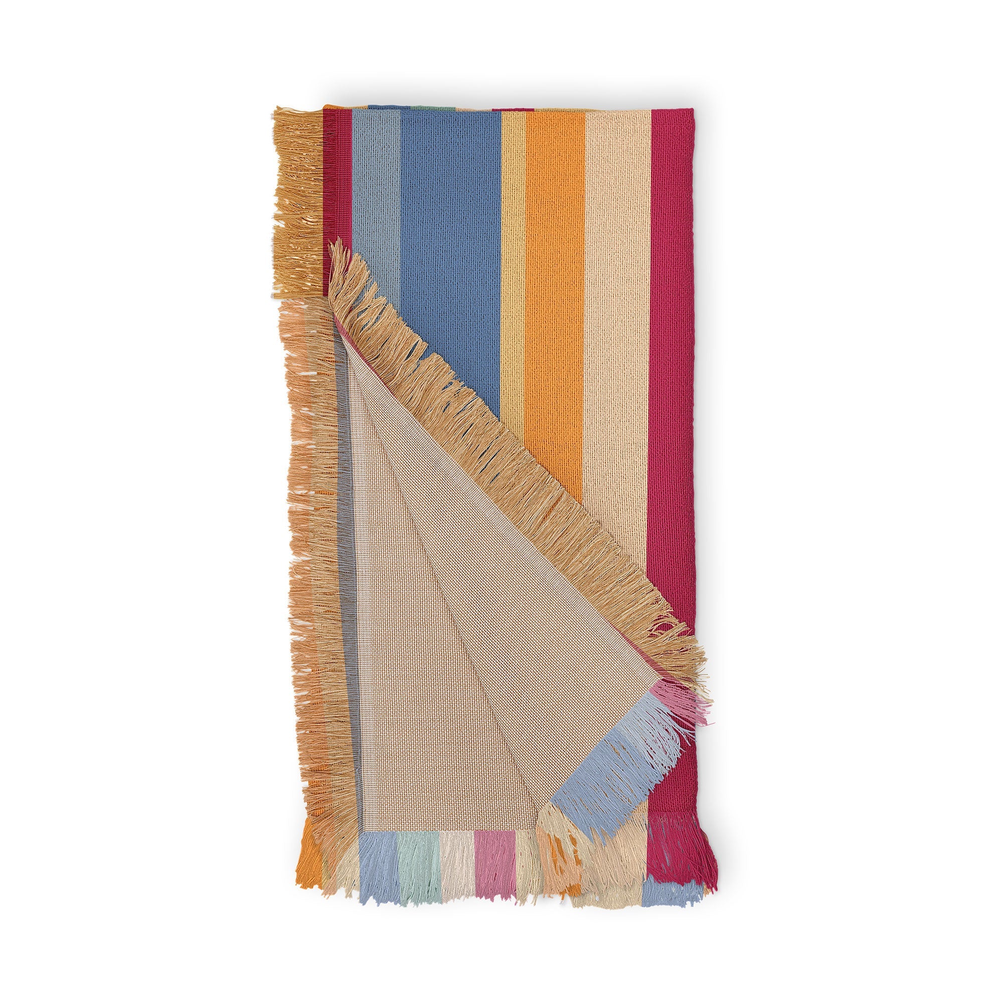Colour Poems Classic Retro Stripes I Throw Blanket