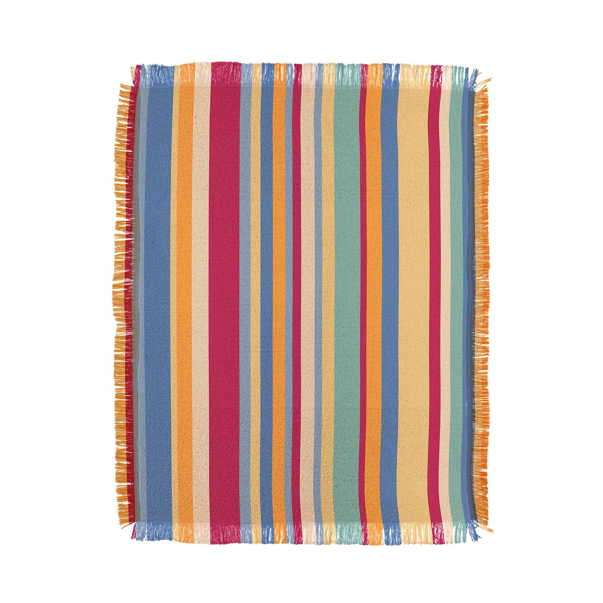Colour Poems Classic Retro Stripes I Throw Blanket