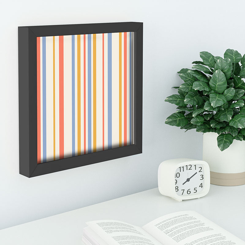 Colour Poems Classic Retro Stripes III Recessed Framing Square
