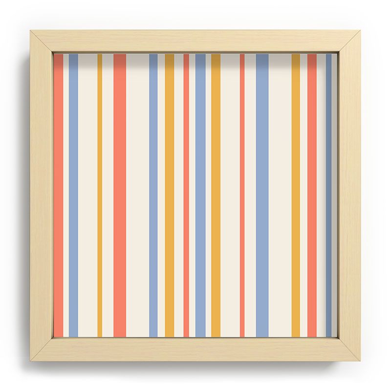 Colour Poems Classic Retro Stripes III Recessed Framing Square