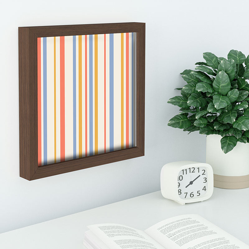 Colour Poems Classic Retro Stripes III Recessed Framing Square