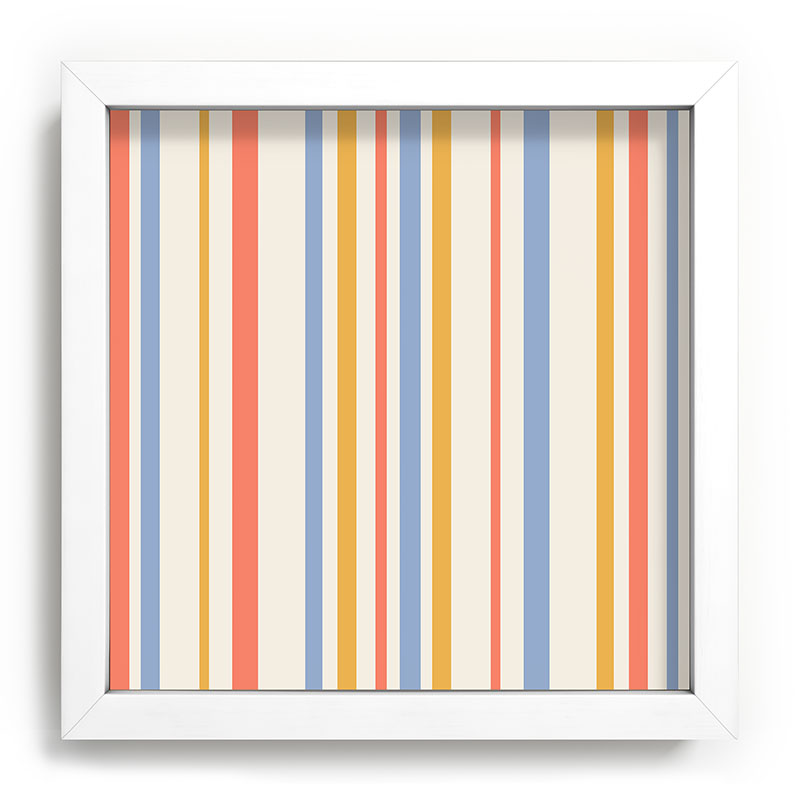 Colour Poems Classic Retro Stripes III Recessed Framing Square