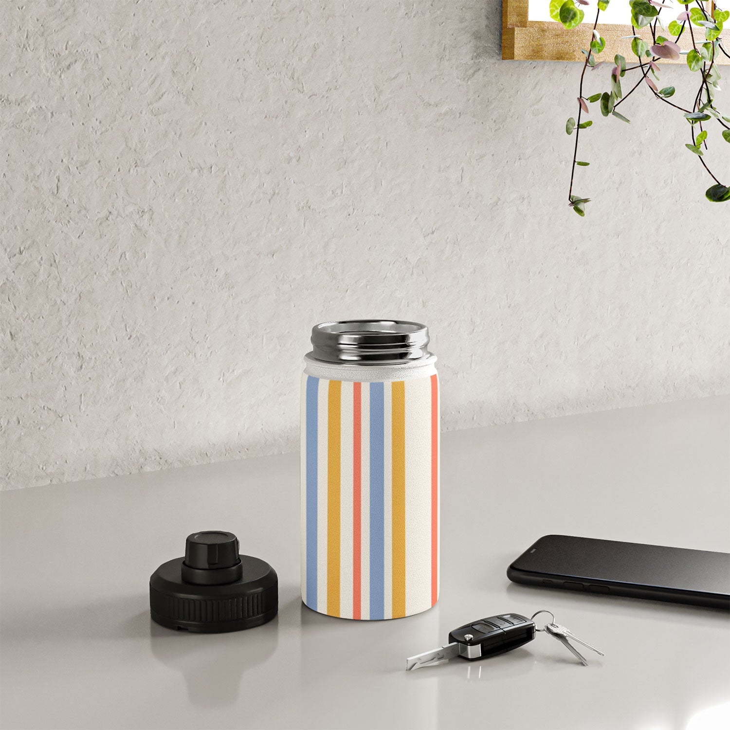 Colour Poems Classic Retro Stripes III Water Bottle