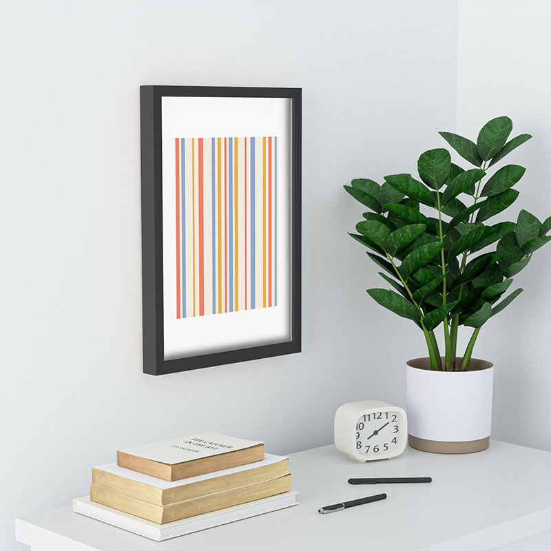Colour Poems Classic Retro Stripes III Recessed Framing Rectangle