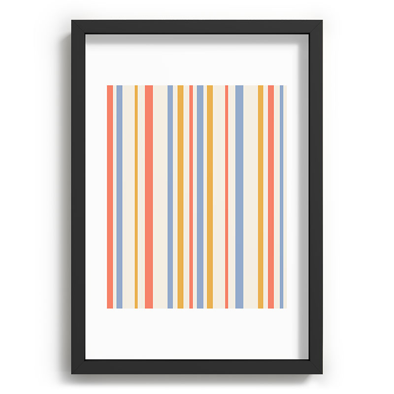 Colour Poems Classic Retro Stripes III Recessed Framing Rectangle