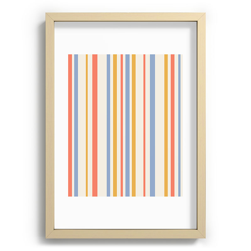 Colour Poems Classic Retro Stripes III Recessed Framing Rectangle