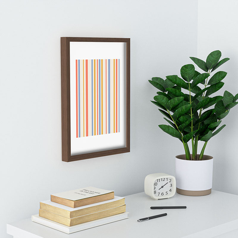 Colour Poems Classic Retro Stripes III Recessed Framing Rectangle