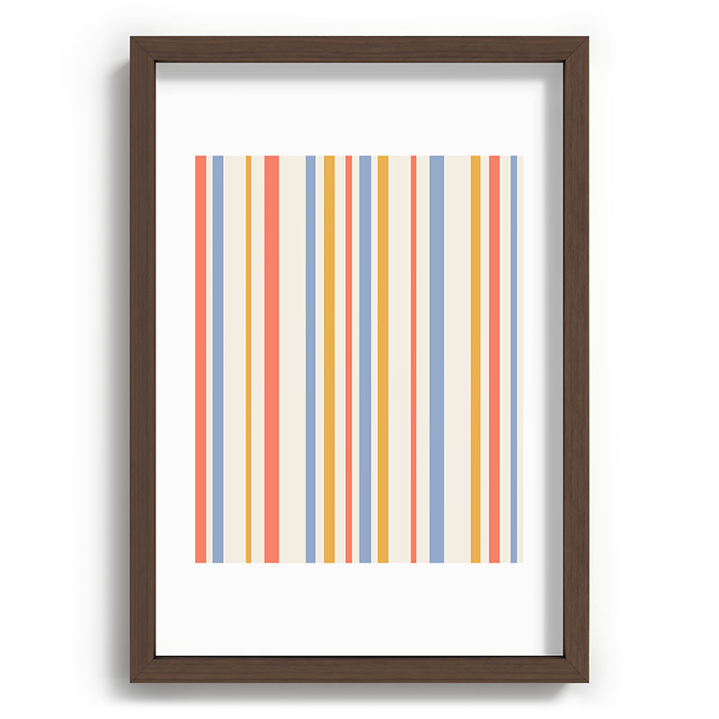 Colour Poems Classic Retro Stripes III Recessed Framing Rectangle