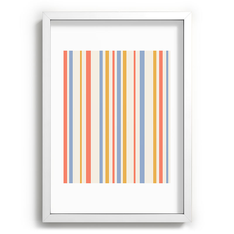 Colour Poems Classic Retro Stripes III Recessed Framing Rectangle