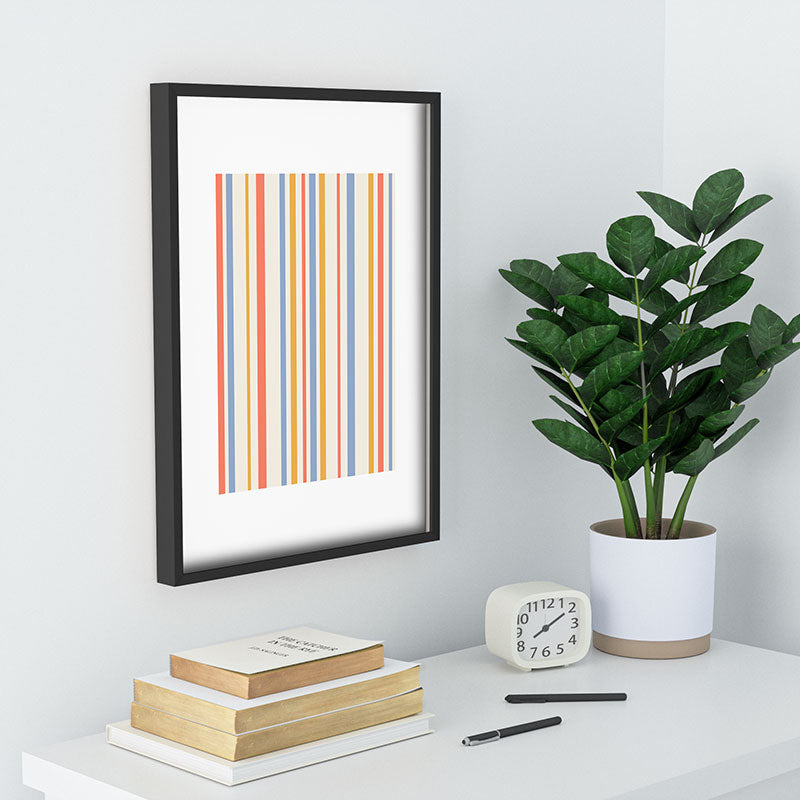 Colour Poems Classic Retro Stripes III Recessed Framing Rectangle