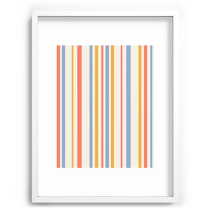 Colour Poems Classic Retro Stripes III Recessed Framing Rectangle