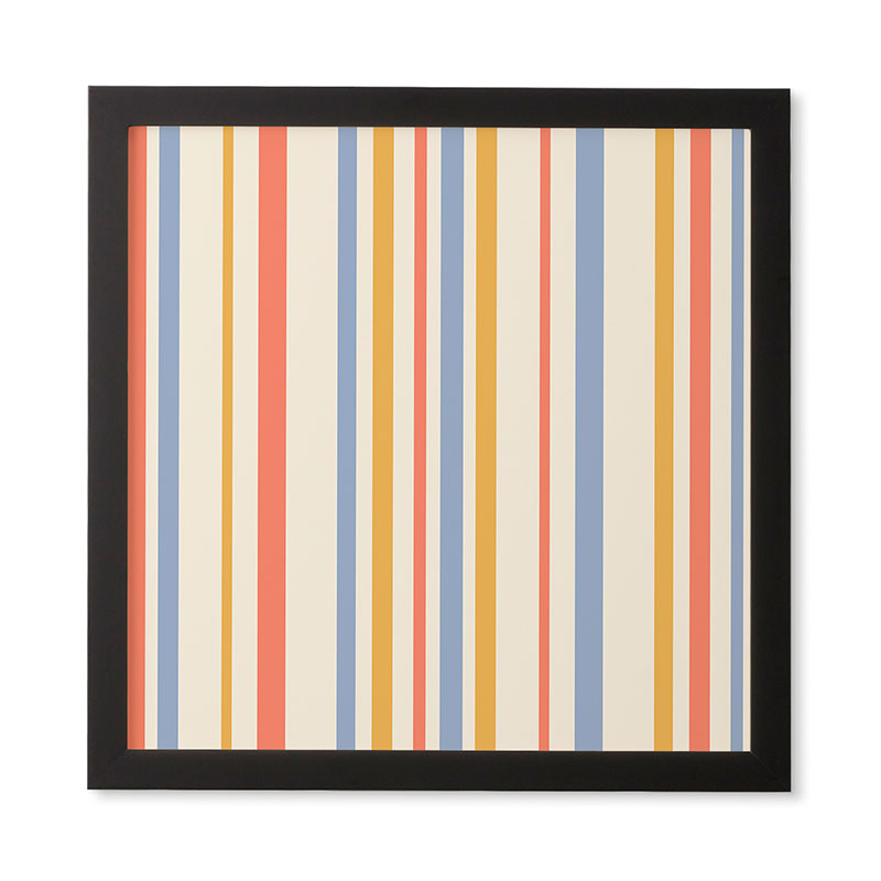 Colour Poems Classic Retro Stripes III Framed Wall Art