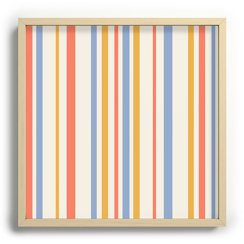 Colour Poems Classic Retro Stripes III Recessed Framing Square