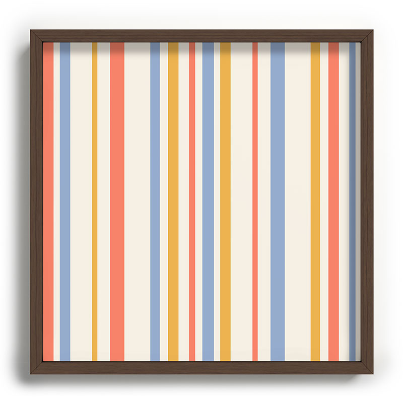 Colour Poems Classic Retro Stripes III Recessed Framing Square