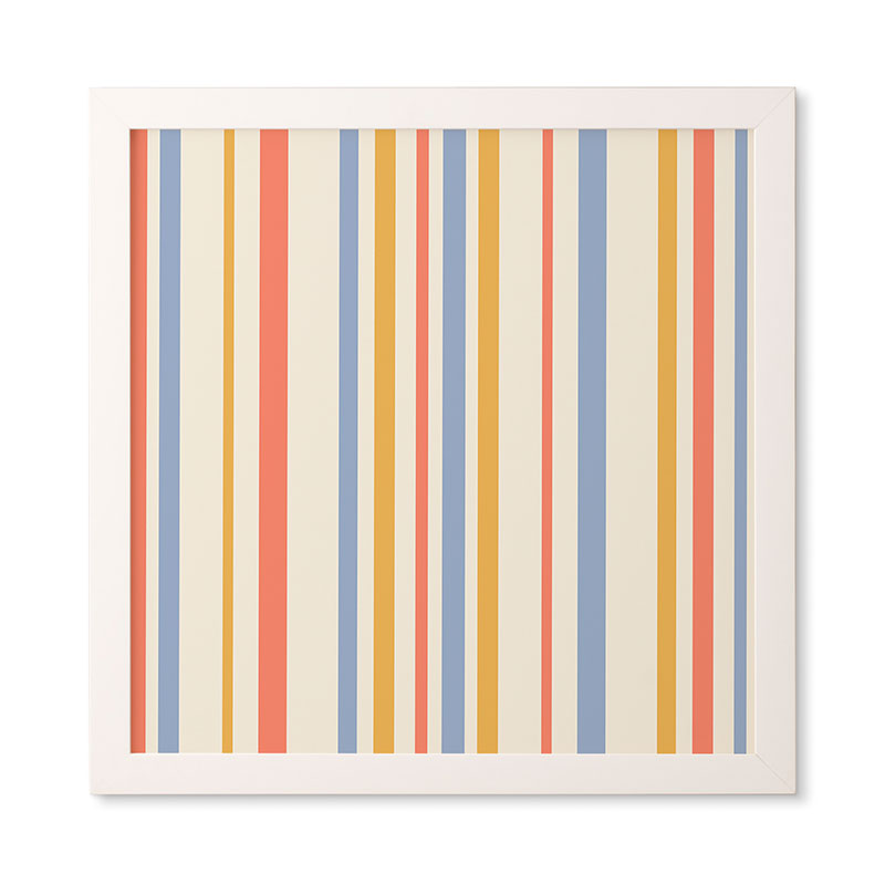 Colour Poems Classic Retro Stripes III Framed Wall Art