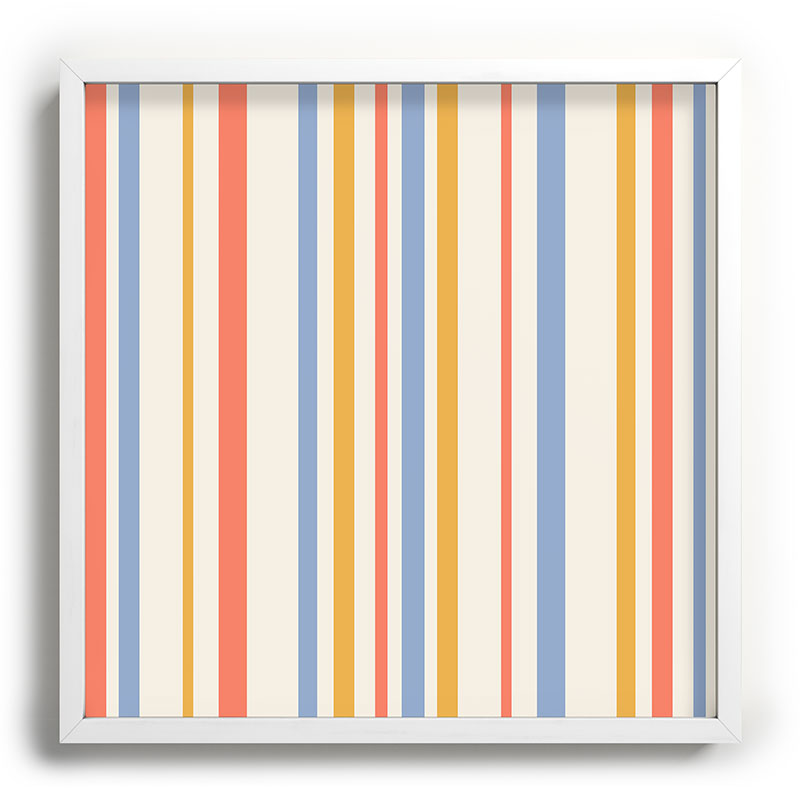 Colour Poems Classic Retro Stripes III Recessed Framing Square
