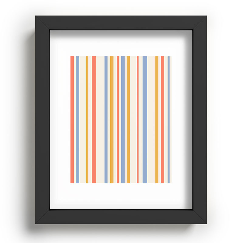 Colour Poems Classic Retro Stripes III Recessed Framing Rectangle