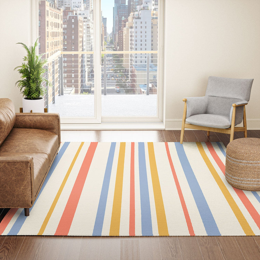 Colour Poems Classic Retro Stripes III Area Rug