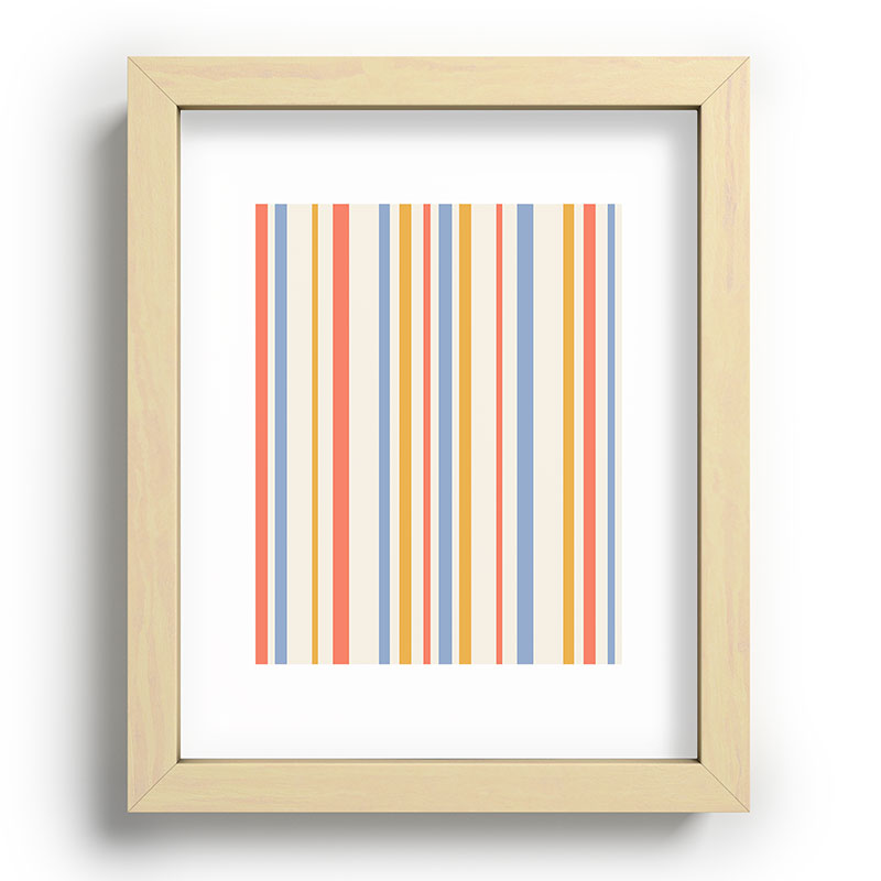 Colour Poems Classic Retro Stripes III Recessed Framing Rectangle