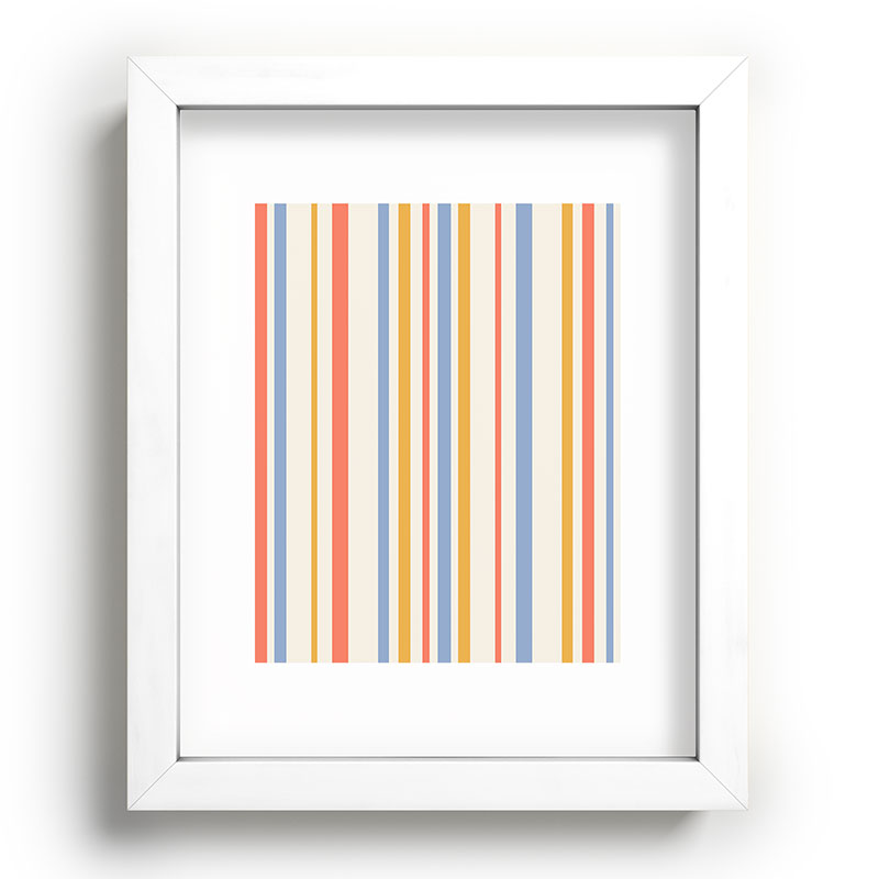 Colour Poems Classic Retro Stripes III Recessed Framing Rectangle