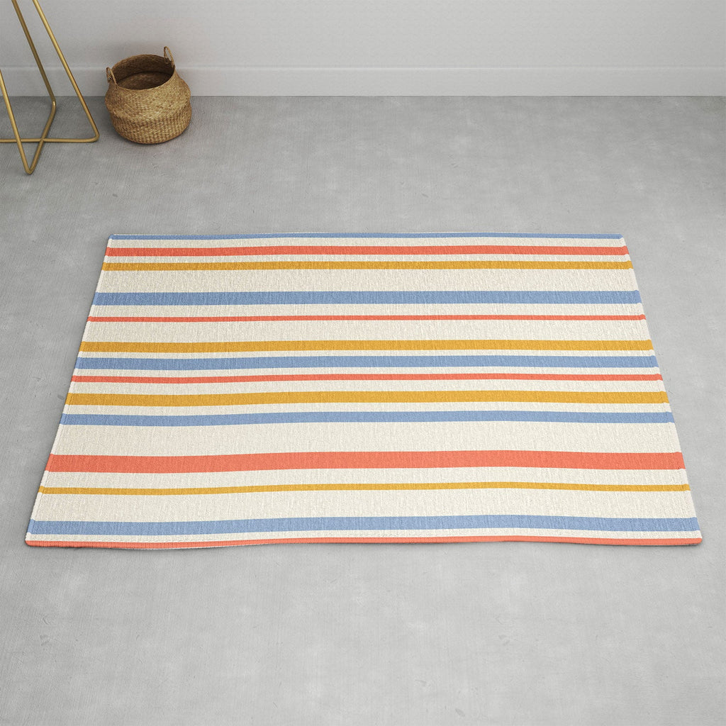 Colour Poems Classic Retro Stripes III Area Rug
